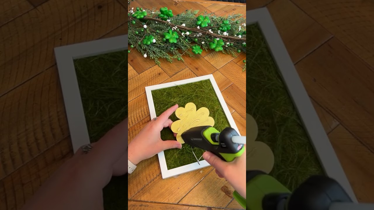 Simple DIY St. Patrick's Day Clover Frame for a Modern Touch | Home Decor