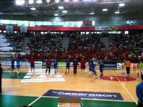 Presentacion BM Huesca en la final de la fase de ascenso.