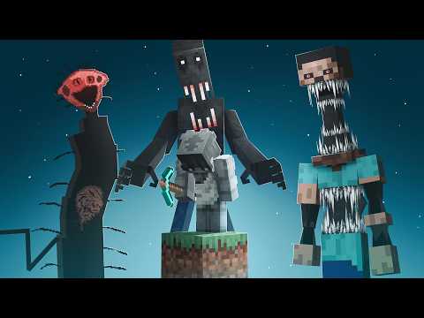 I Spent 100 Days on ONE BLOCK with EVERY Minecraft Horror Mod