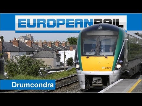 Irish Rail Class 22000 Intercity Railcar 22045 arrives at Drumcondra Station