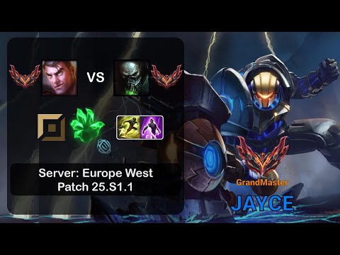 Jayce Top vs Urgot - EUW GrandMaster - Patch 25.S1.1
