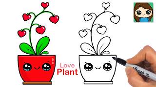 How to Draw a Love Plant ❤️ Cute Valentine's Art