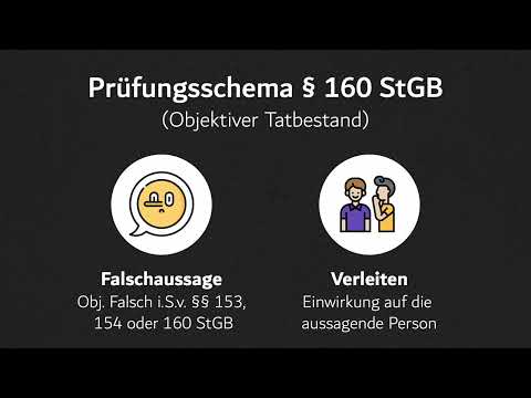 § 160 StGB – Verleiten zur Falschaussage: Schema, Definitionen & Probleme