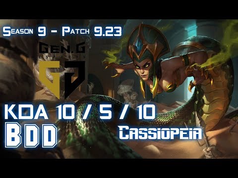 Gen BDD CASSIOPEIA vs LEBLANC Mid - Patch 9.23 KR Ranked