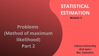 Download Lagu Problem (Method of Maximum likelihood) Part 2 Thumbnail