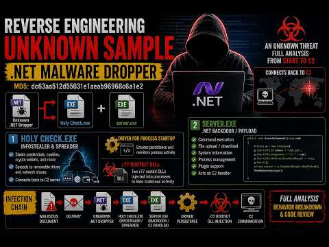 Reverse Engineering an Unknown  NET Malware | Infostealer, Spreader & r77 Rootkit