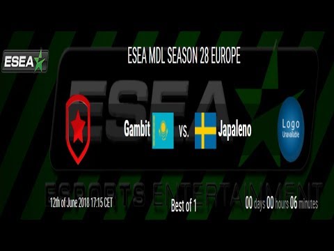 CS:GO LIVE || Gambit  vs Japaleno || BO1 || ESEA MDL SEASON 28 EUROPE