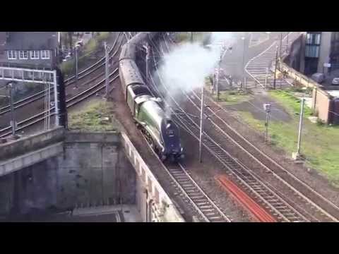 LNER A4 60009 'Union of South Africa' at Newcastle Railway Station with 'The Jubilee Requiem' Video