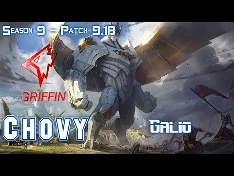 GRF Chovy GALIO vs YASUO Mid - Patch 9.18 KR Ranked
