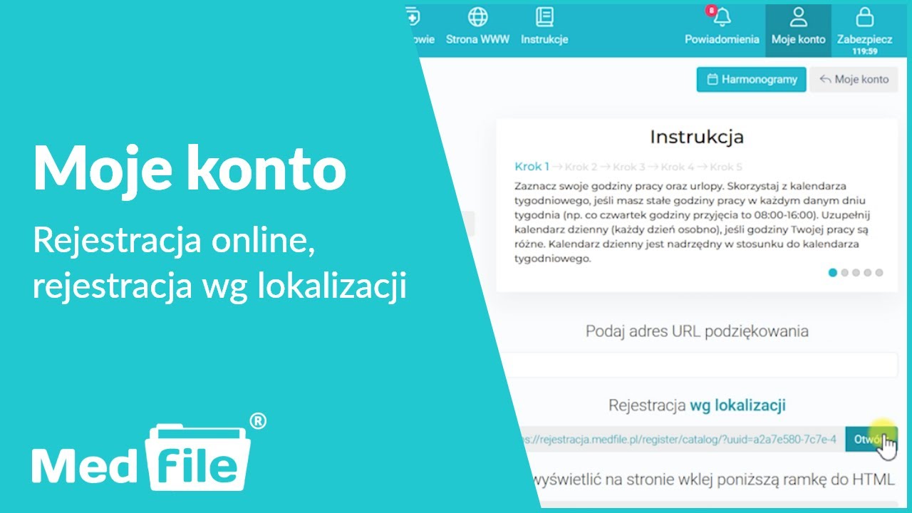 Rejestracja online, rejestracja wg lokalizacji