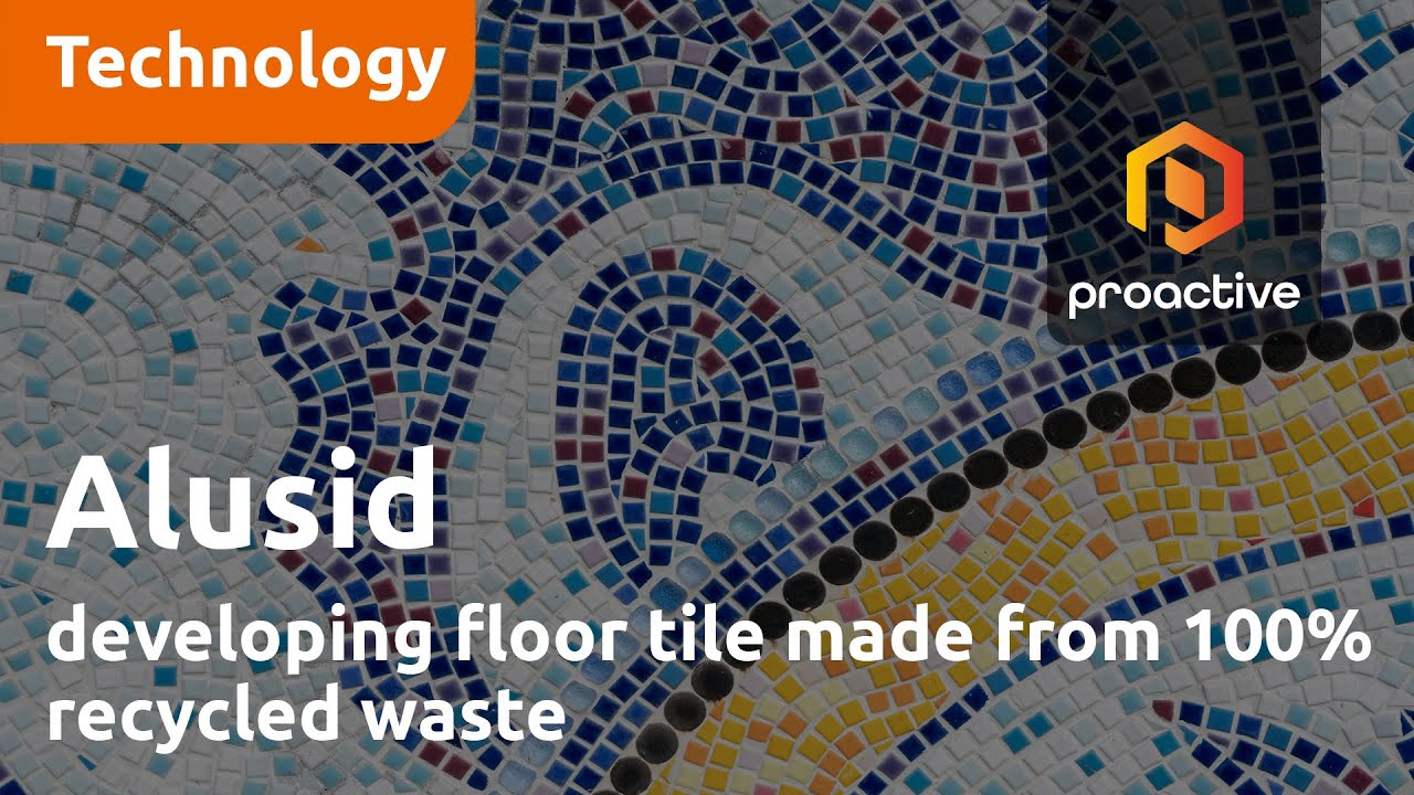 Alusid developing floor tile made from 100% recycled waste