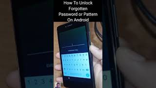 How To Unlock Forgotten Password on Any Android Mobile #shorts #shortvideo