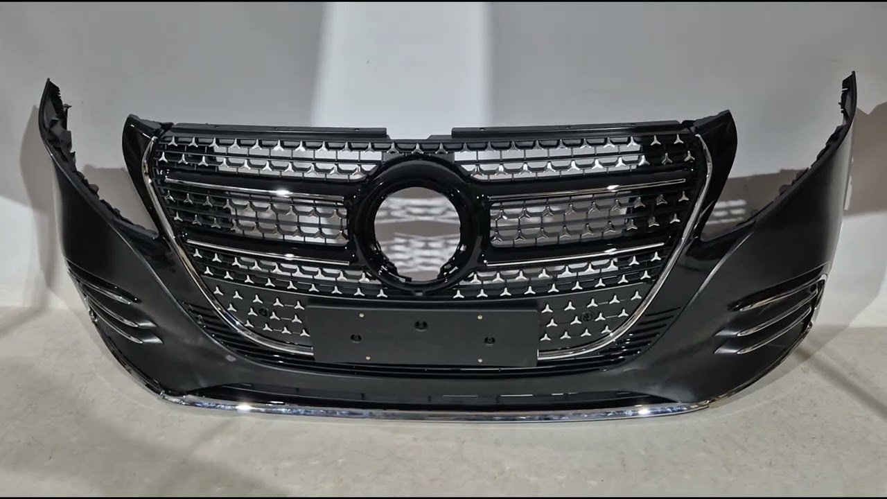 Mercedes Vito/V-class W447 2014- гг. Передний бампер в сборе (V-Class 2025 design) Video 2
