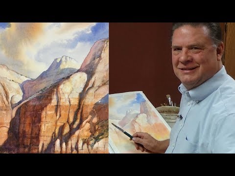 Roland Lee Watercolor Workshop - #7 Cliffs and Shadows of Zion