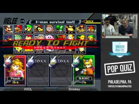 Pop Quiz III - Losers Round 5 - Smokey (Fox) vs Widl (Peach) - SSBM Smash Melee