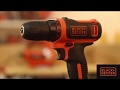 Black+Decker 24 Pieces 10.8V Orange Cordless Drill Kit, BDCDD12HTSA