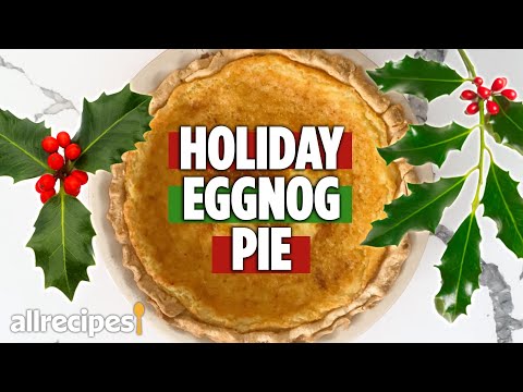 Warm and Fluffy Holiday Eggnog Pie | Holiday Pie Recipe | Hosted at Home