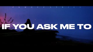 Cover art for if you ask me to