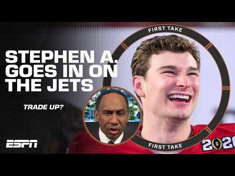 'STRAIGHT GARBAGE!' 🗑️ - Stephen A. does NOT want the Jets to trade up for Mendoza | First Take