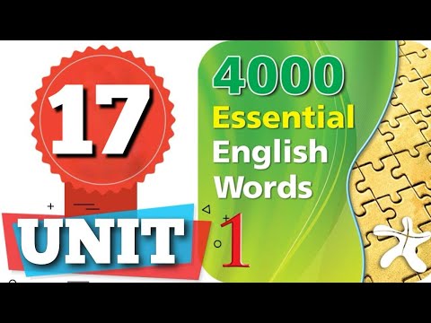 Essential Words 1 - O'zbek tilida tarjimasi bilan - Unit 17