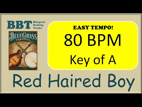 Red Haired Boy  - bluegrass backing track 80