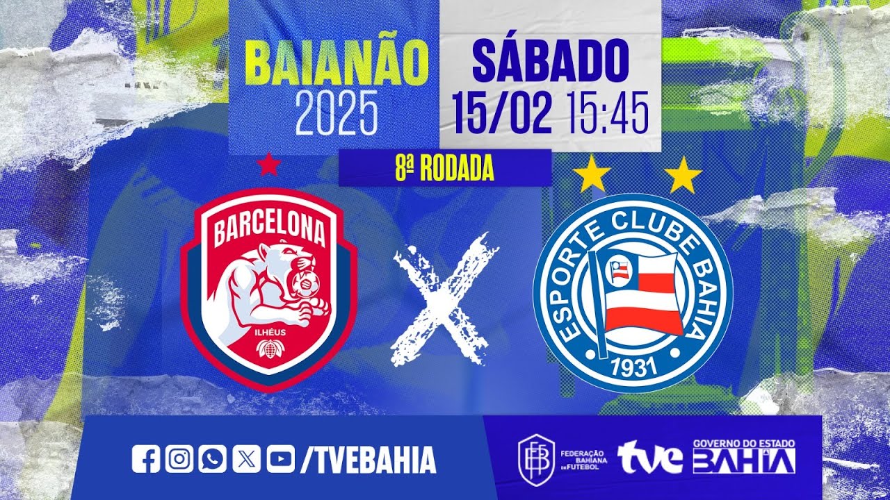 AO VIVO COM IMAGENS | BARCELONA X BAHIA | BAIANÃO 2025 | #BaianãoNaTVE | 15/02/2025