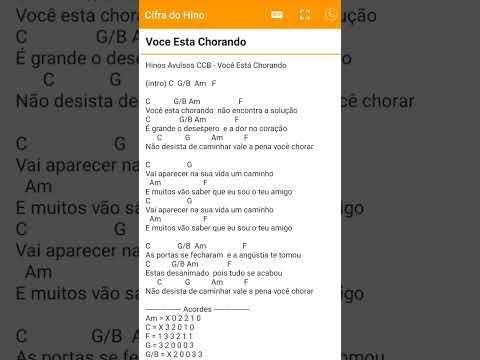 Você Está Chorando - Hinos Avulsos Ccb
