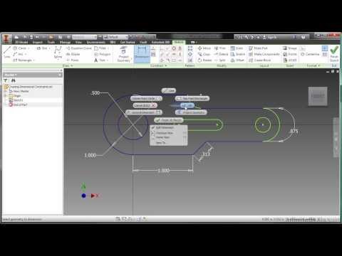 Autodesk Inventor 2014 Tutorial | Creating Dimensional Constraints