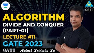 Divide and Conquer Part 1 | GATE 2023 | By Ankush Saklecha Sir