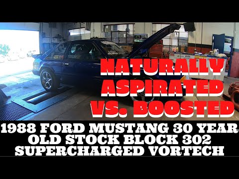 Naturally Aspirated Vs. Supercharged Mustang On The Dyno Vortech A-Trim Fox Body