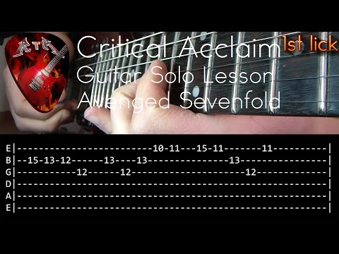 Critical Acclaim Guitar Solo Lesson - Avenged Sevenfold (with tabs)