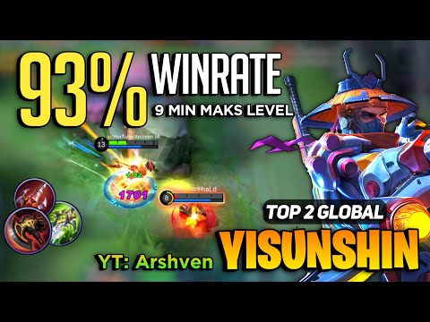 93% WINRATE! Yss Fast Rotation Gameplay [ Top Global Yi Sun Shin Best Build ] YT: Arshven - MLBB