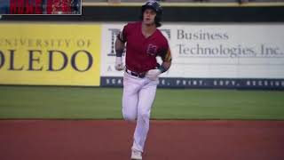 Toledo's Jacob Robson hits home run off foul pole in left field vs. Louisville