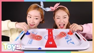 캐리와 엘리의 익스트림 에어 하키 장난감 보드게임 대결 놀이 CarrieAndToys