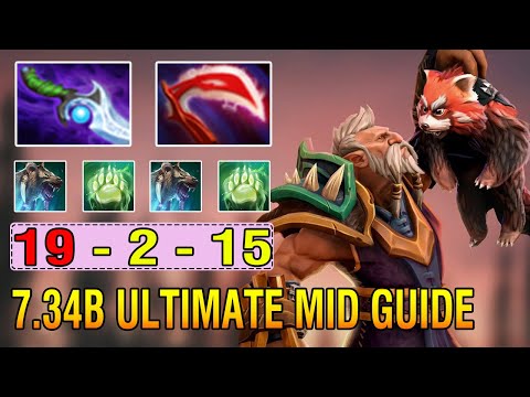 BEST HERO FOR FREE MMR [Lone Druid] Midlane Reworked Universal Bear Build Hyper-Imba Dota2 7.34b