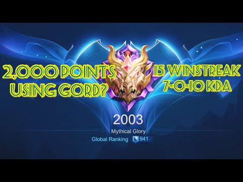 MYTHICAL GLORY 2k POINTS | TOP GLOBAL GORD - Ashren