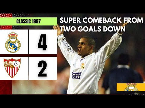 Real Madrid vs Sevilla 4-2 1997 | Two goals Down and Madrid Made a Perfect Comeback
