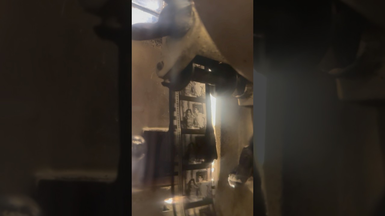 Black & White Filmreel projection. #VintageFilmProjection  #35mmFilm   #AnalogFilm #ProjectionBooth