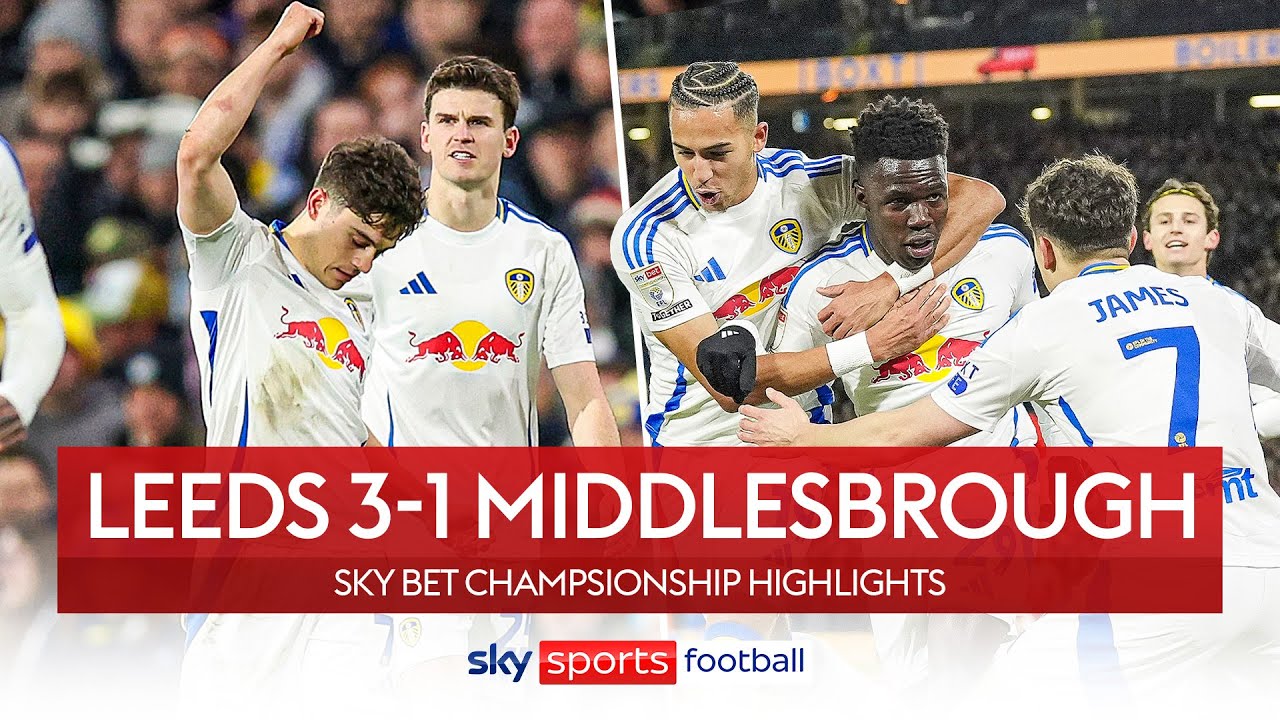 Dan James STUNNER sends Leeds to the top! 🔥 | Leeds 3-1 Middlesbrough | EFL Highlights