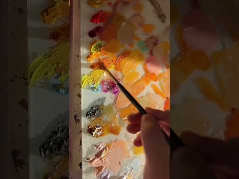 “Flowers Still Bloom” an oil painting🧡 #art