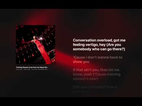 Dua Lipa - Training Season (Lyrics) (Live from the Royal Albert Hall)
