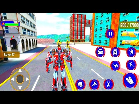 Red Optimus Prime Robot Car Game–Police Robot Truck Transformer Game Gameplay#10