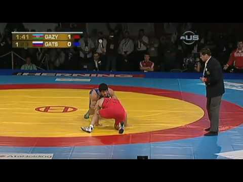 Two Ossetian Wrestlers Xetag Gazyumov vs Hazdimurad Gacalov  World championship Final  2009