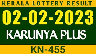 KERALA LOTTERY 02/02/2023 KARUNYA PLUS KN-455 KERALA LOTTERY RESULT