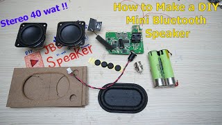 How to Make a DIY Mini Bluetooth Speaker || DIY Portable Bluetooth Speaker