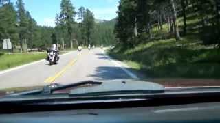 preview picture of video 'Road Trip From Crazy Horse Memorial to Deadwood Aug 2011 during Sturgis bike week'