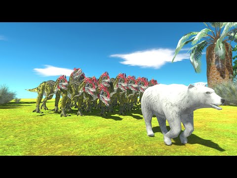 Scary escape from cryolophosaurus in unknown forest - Animal Revolt Battle Simulator