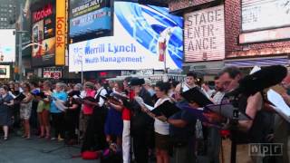 A &#39;Flash Choir&#39; Sings Philip Glass in Times Square: NPR Music Field Recordings