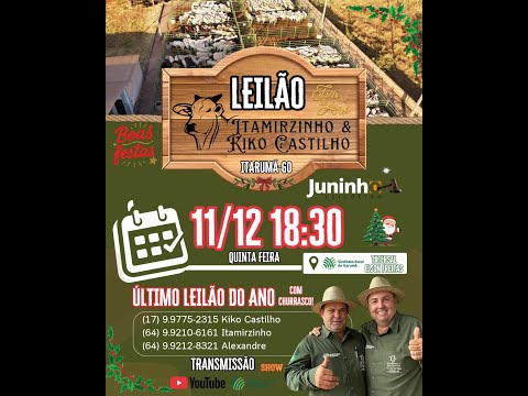 Leilão Parceria SR de Itarumã-GO, Kiko Castilho e Itamirzinho