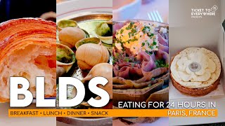 Travel vlog - BLDS :: Eating for 24 hours in Paris, France